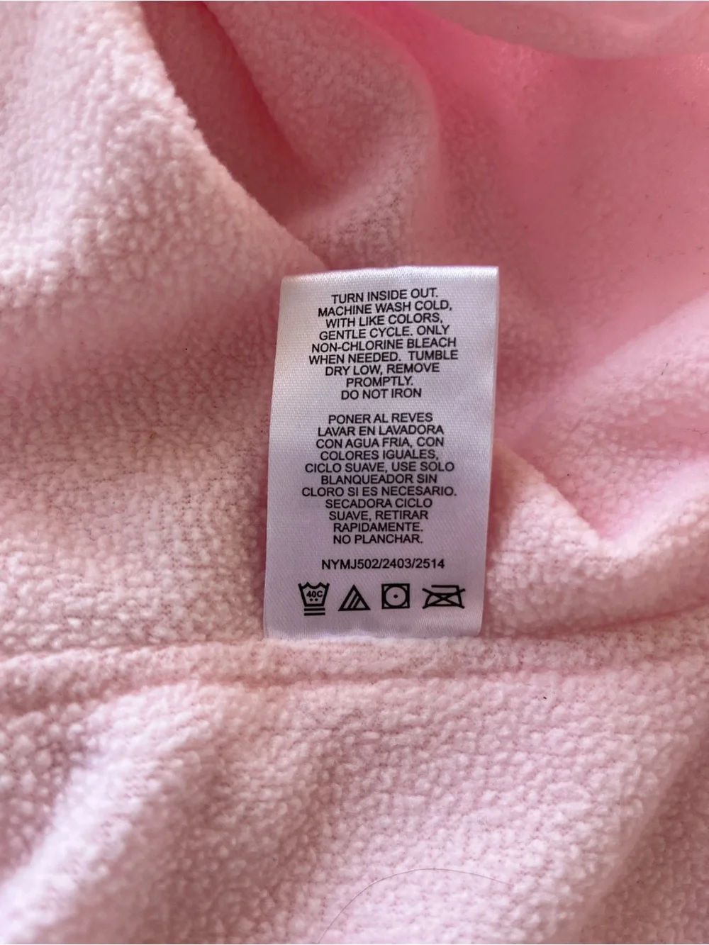 Disney Junior, Minnie Mouse fleece lined pink windbreaker/weather hooded jacket
